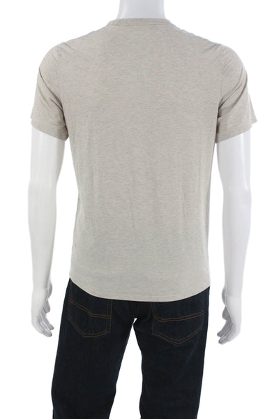 Lululemon Mens Basic Gray Polyester Blend Crew Neck T-Shirt Size S