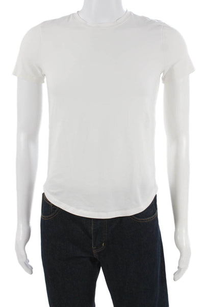 Lululemon Mens Basic T-Shirt White Crew Short Sleeve Cotton Blend Size S