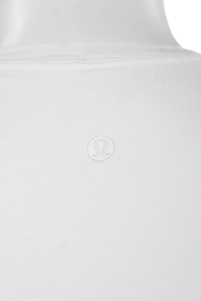 Lululemon Mens Basic T-Shirt White Crew Short Sleeve Cotton Blend Size S