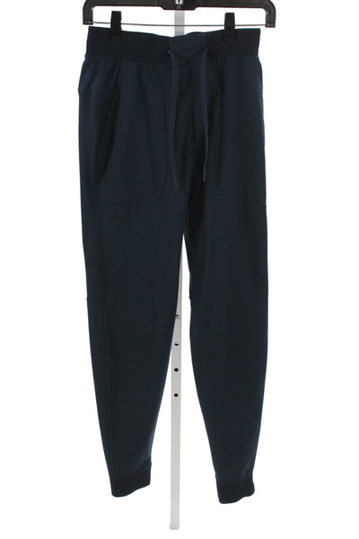 Lululemon Unisex Adults Blue Polyester Blend Jogger Pants Drawstring Size S