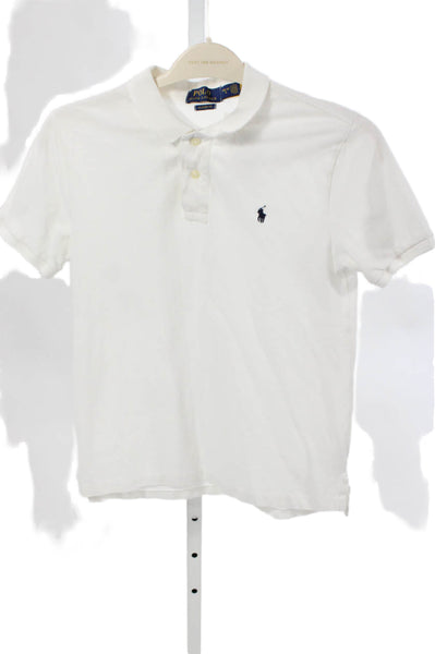 Polo Ralph Lauren Boys Cotton Short Sleeve Polo Shirt White Size L