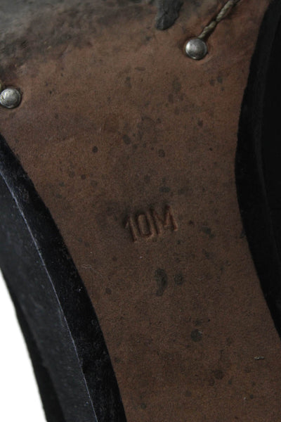 Michael Michael Kors Womens Suede Divina Platform Boots Shoes Black Size 10M