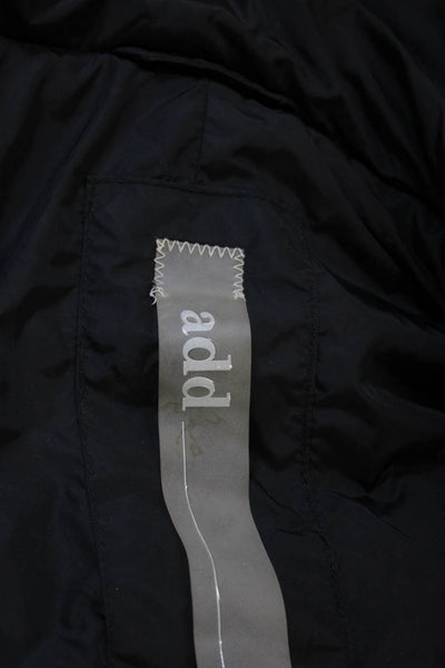 Add Womens Puffer Jacket Black Zip Long Sleeve Winter Size 4