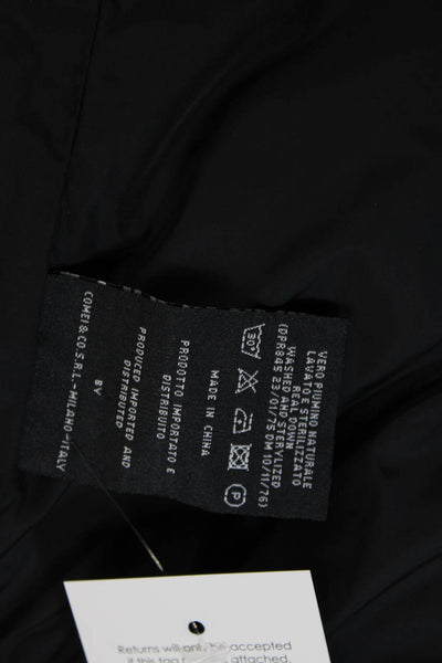 Add Womens Puffer Jacket Black Zip Long Sleeve Winter Size 4