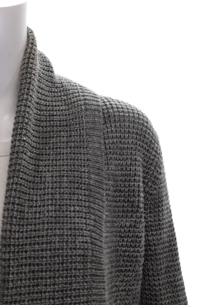 Michael Michael Kors Womens Gray Waffle Knit Collared Cardigan Petite Size XS