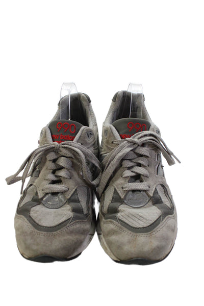 New Balance Mens Suede Lace Up 990 Sneakers Grey Size 10.5