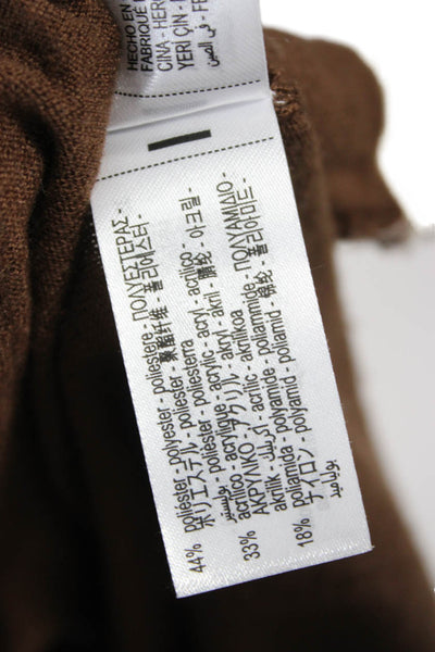 Zara Womens Silk Brown Cardigan Long Sleeve Size S