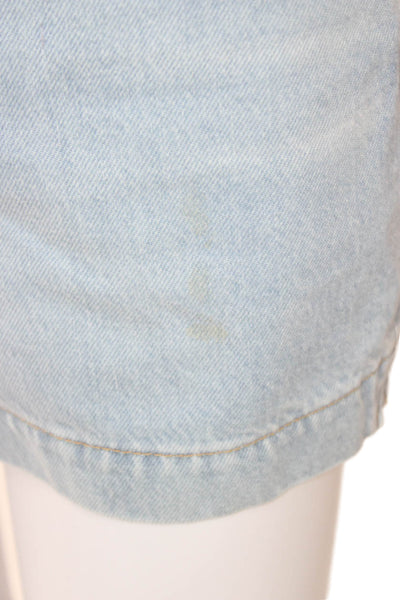 Frame Womens Hot Pants Blue Cotton Button Solid Spring Size 24