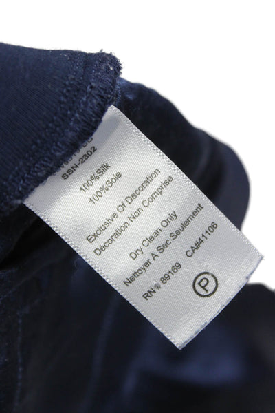 ATM Womens Silk Jogger Pants Blue Pull On Inseam 28 Size XS