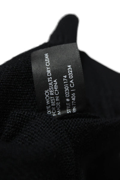 Club Monaco Mens Black Wool Mock Neck Pullover Size L