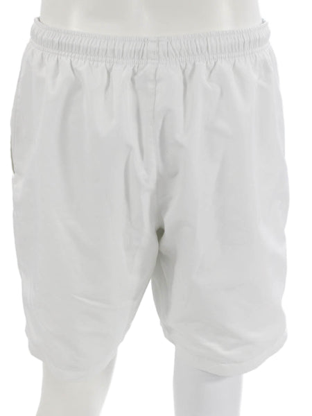 Lacoste Mens Casual Shorts White Solid Polyester Size L