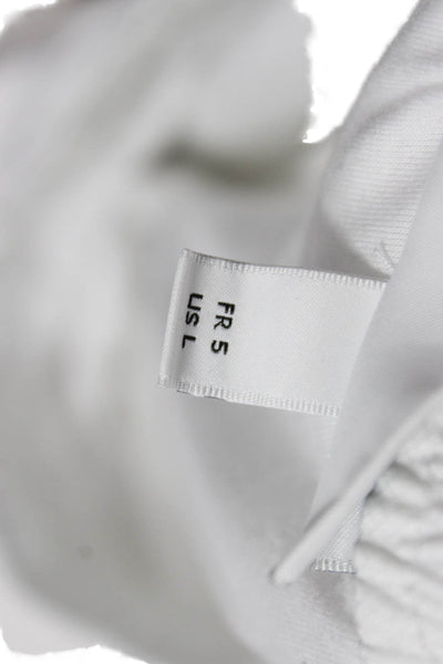 Lacoste Mens Casual Shorts White Solid Polyester Size L