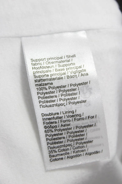 Lacoste Mens Casual Shorts White Solid Polyester Size L