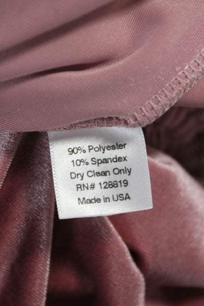 Riller & Fount Womens Pink Square Neck Short Sleeve Blouse Polyester Size 0