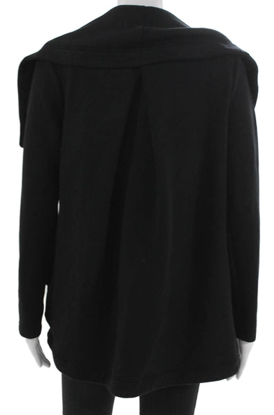Spanx Women Wrap Coatigan Black Long Sleeve Collared Modal Size M