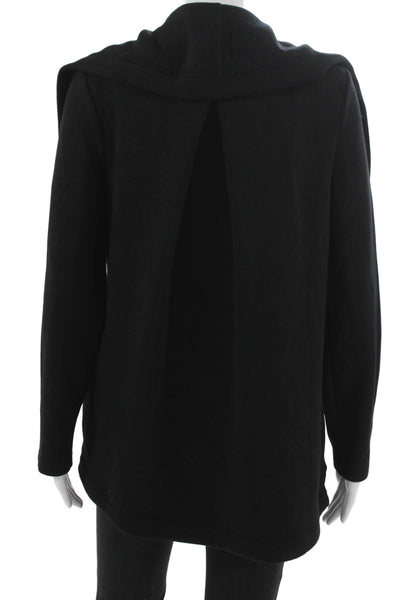 Spanx Women Basic Jacket Black Cowl Neck Long Sleeve Fall Size M
