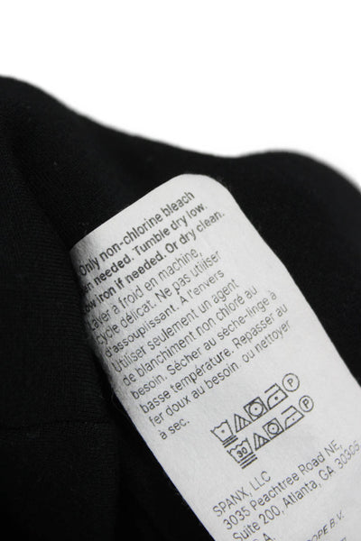 Spanx Women Basic Jacket Black Cowl Neck Long Sleeve Fall Size M