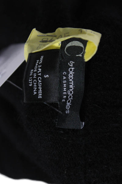 Bloomingdales Women Cashmere Collared Long Sleeve Cardigan Black Size S