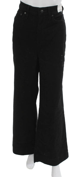 J Crew Women Black High Waist Ankle Jeans Cotton Button 30in Size 28