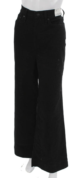J Crew Women Black High Waist Ankle Jeans Cotton Button 30in Size 28