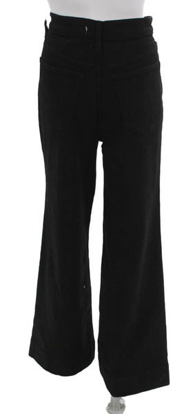 J Crew Women Black High Waist Ankle Jeans Cotton Button 30in Size 28