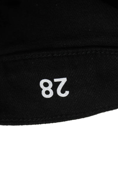 J Crew Women Black High Waist Ankle Jeans Cotton Button 30in Size 28