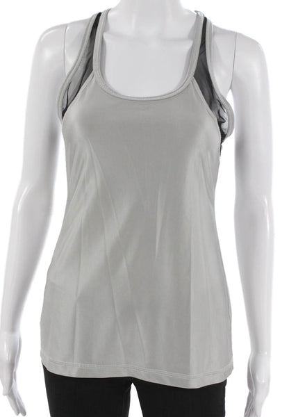 ALALA Women Basic Tank Scoop Neck Sleeveless Gray Polyamide Size S