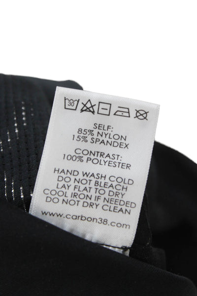 Jonathan Simkhai Women Black Halter Lace Up Nylon Sleeveless Tank Size S
