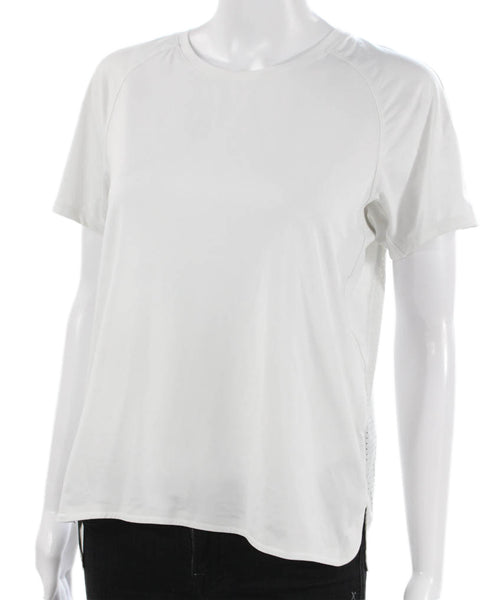 ENDVR Unisex Adults Basic White Polyester Crew Neck Short Sleeve T-Shirt Size S
