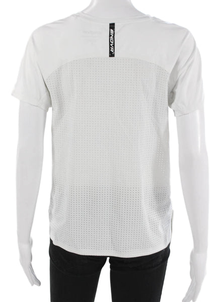 ENDVR Unisex Adults Basic White Polyester Crew Neck Short Sleeve T-Shirt Size S