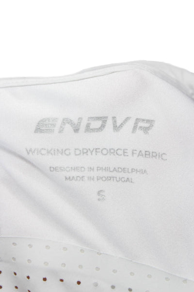 ENDVR Unisex Adults Basic White Polyester Crew Neck Short Sleeve T-Shirt Size S