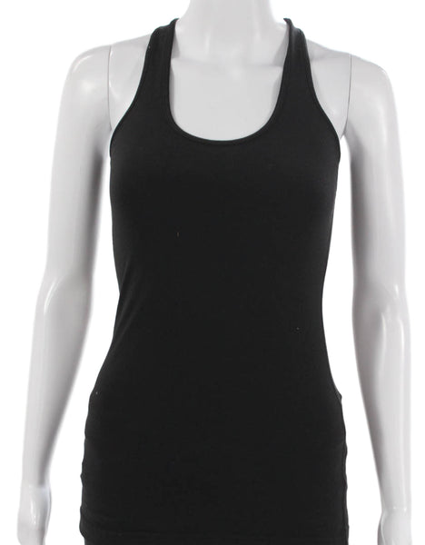 Lululemon Womens Black Scoop Neck Sleeveless Basic Tank Polyester Blend Size 4