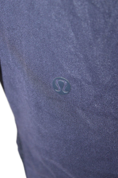 Lululemon Womens Basic Tee Blue Scoop Neck Short Sleeve Polyester Size 4