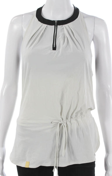 Monreal London Womens Basic Halter Tank White Polyamide Zip Size S