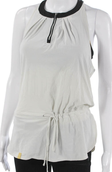 Monreal London Womens Basic Halter Tank White Polyamide Zip Size S