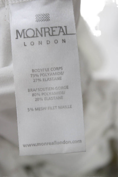 Monreal London Womens Basic Halter Tank White Polyamide Zip Size S