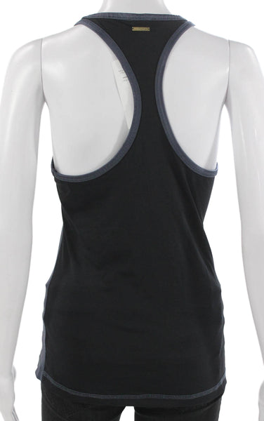 ALALA Women Basic Nylon Gray Round Neck Sleeveless Tank Size S