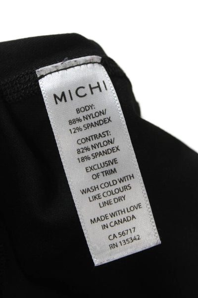 Michi Womens Black Nylon High Neck Sleeveless Basic Tank Petite Size S