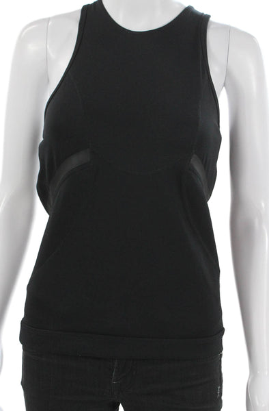 Adidas by Stella McCartney Women Black Basic Tank Polyester Round Neck Size S
