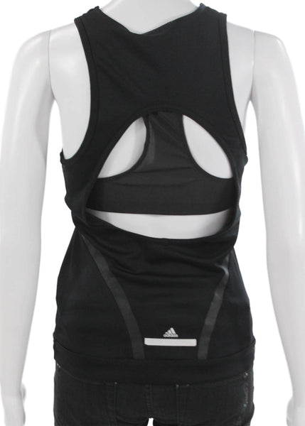 Adidas by Stella McCartney Women Black Basic Tank Polyester Round Neck Size S