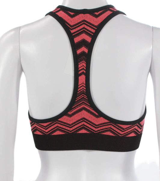 Lululemon Women Pink Chevron Sports Bra Nylon Blend Sleeveless Pullover Size 6