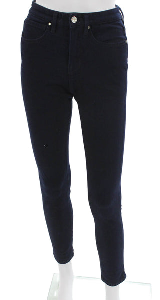 Me + Em Women Skinny Jeans Blue Button Inseam 28 Size 25