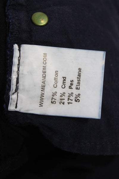 Me + Em Women Skinny Jeans Blue Button Inseam 28 Size 25