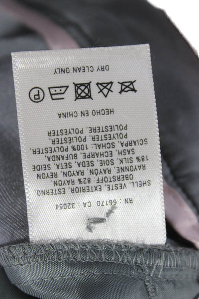 Elevenses Anthropologie Womens Ankle Pants Gray Rayon Tie Waist Size 4