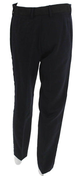 Bottega Veneta Women Dress Pants Blue Virgin Wool Button Size 40