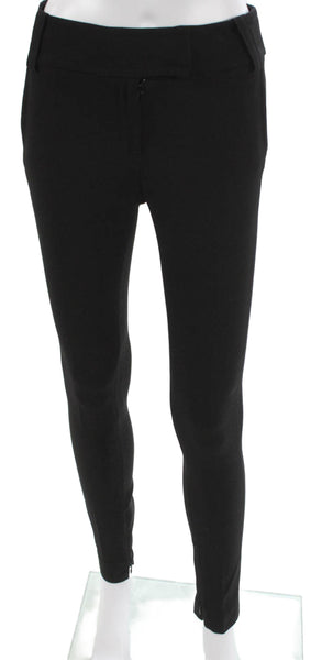 Khaite Womens Ankle Black Viscose Pants Zip Inseam 30 Size 2