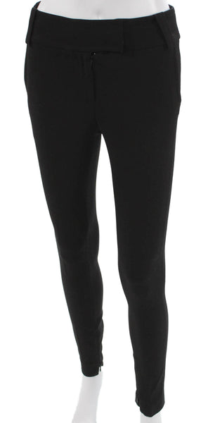 Khaite Womens Ankle Black Viscose Pants Zip Inseam 30 Size 2