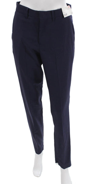 Uniqlo Women Dress Pants Blue Wool Button Size 0