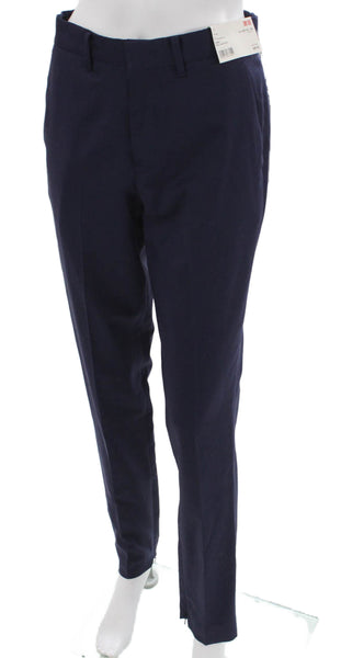 Uniqlo Women Dress Pants Blue Wool Button Size 0