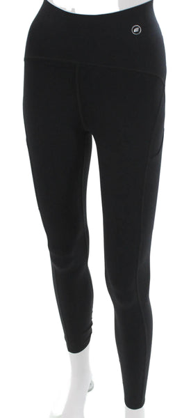 ENDVR Womens Compression Leggings Black Nylon Size XS